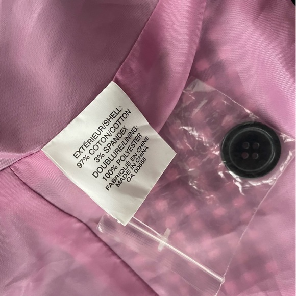 Y2K Vintage Smart Set Gingham Cropped Sleeve Blazer Black White Short Medium - Picture 9 of 9